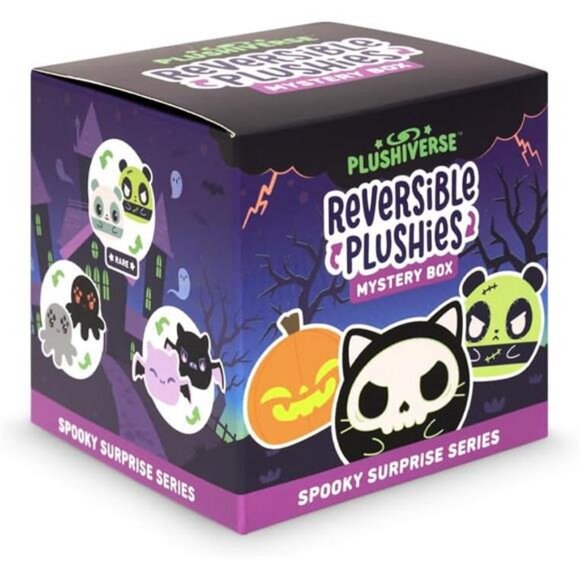 3" Reversible Halloween Mystery Box Plushie - Spooky Surprise Series - Picture 1 of 8